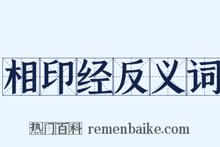 相印经反义词是什么意思的图片